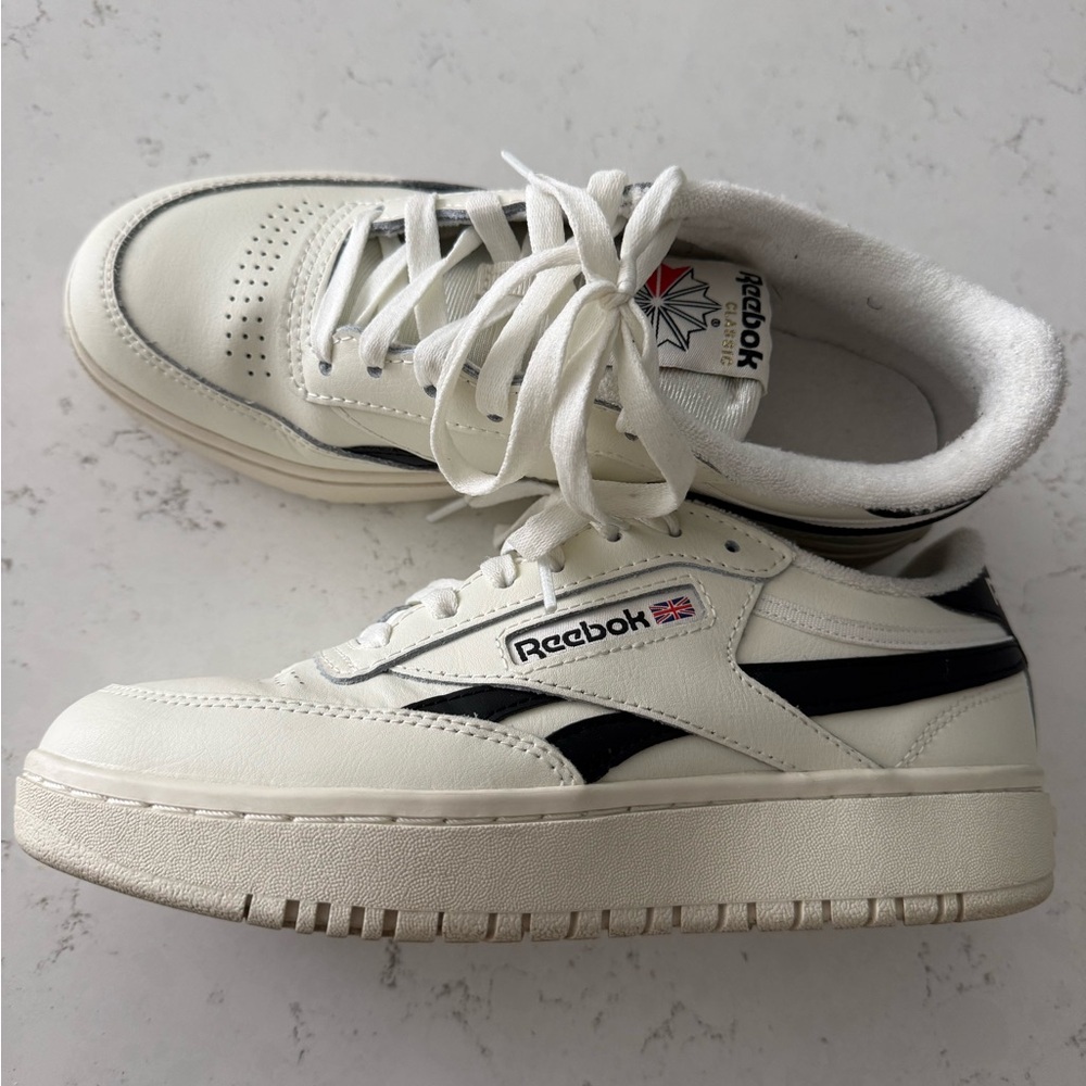 Reebok Classic White and Black Shoes